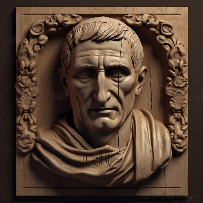 julius caesar 2 stl model for CNC